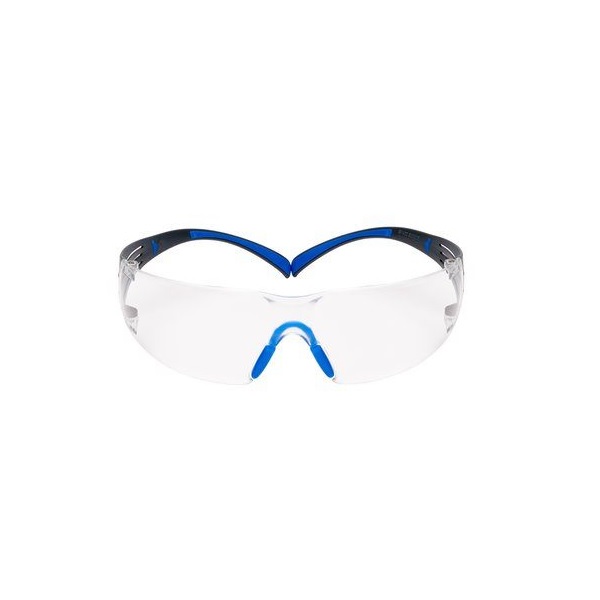 GLASSES SECURE FIT 4000 BLUE FRAME CLEAR AF LENS - Anti-Fog Lens